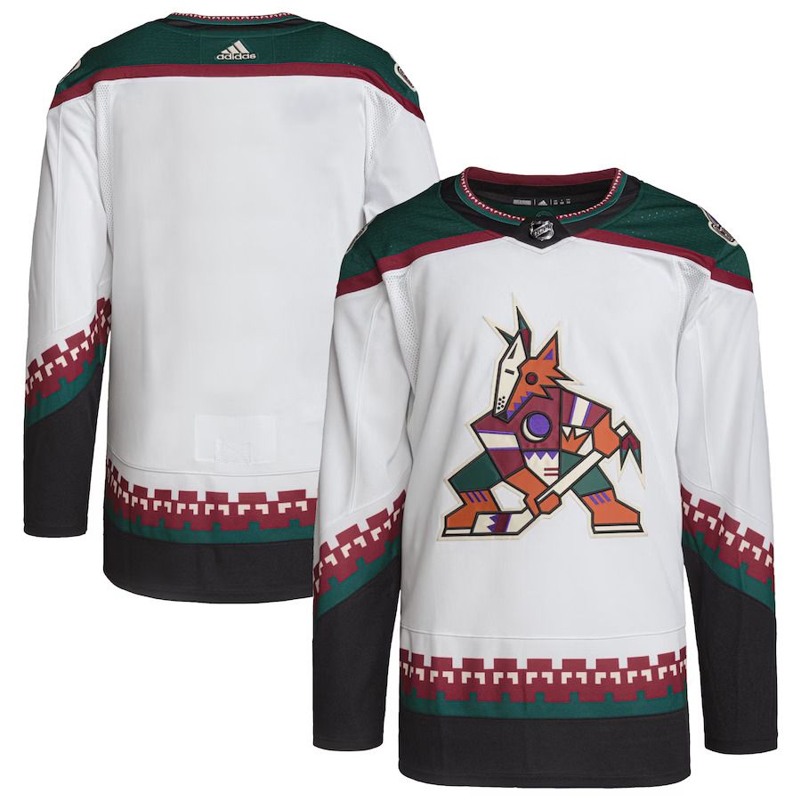 Men Arizona Coyotes adidas White Away Primegreen Authentic Pro Blank NHL Jersey->customized nhl jersey->Custom Jersey